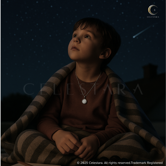 (only 1 available) Celestara Nova Kids Genuine Meteorite Pendant – Silver