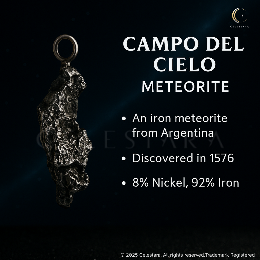 (only 1 available) Campo del Cielo Real Meteorite Pendant – CE-ALE-2505-020